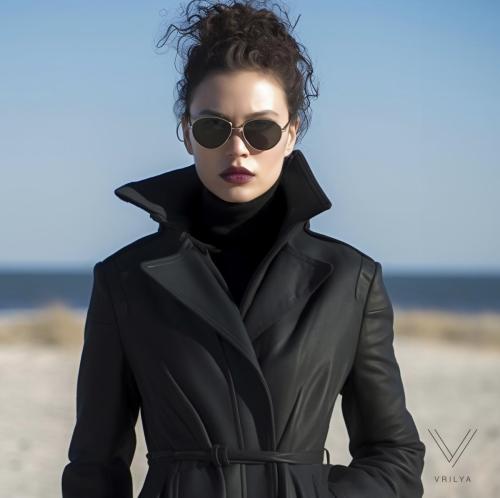 Black trench coat.