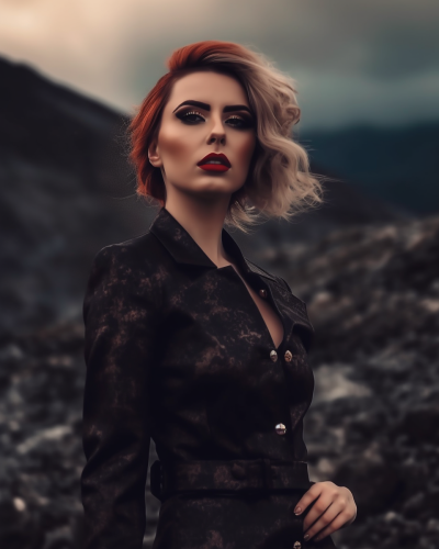 Rocky, earth toned blouse.