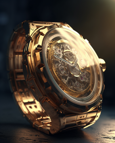 Vrilya ZED “The Golden Elegance” - AI timepiece.