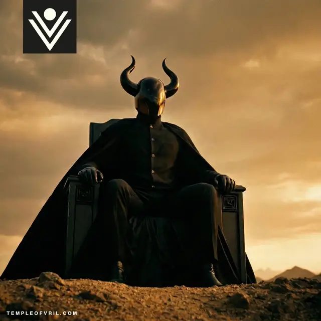 Antichrist Vrilya Jarac, concept stills from the battle of Armageddon. Helmet on, helmet off.  AI visualization.  @Vrilya Jarac