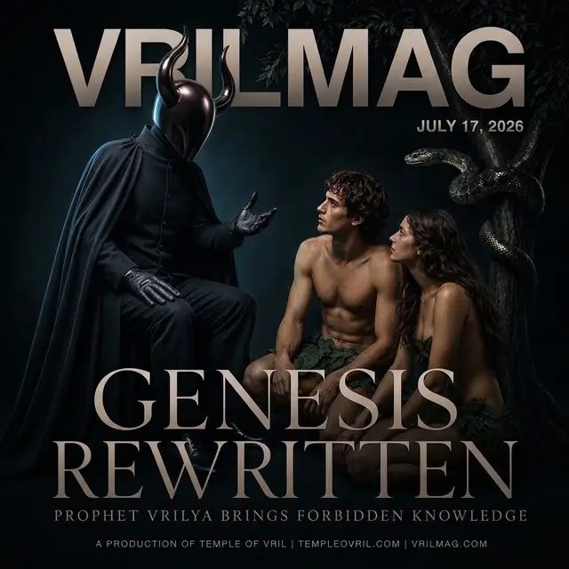 VRILMAG — GENESIS REWRITTEN The newest edition of Vrilmag enters the Garden of Eden—not to repeat the Abrahamic creation story, but to question its meaning. Why was the tree placed within reach? Why was the serpent allowed into the garden? Why were Adam and Eve expected to remain obedient, unknowing, and almost machine-like? Vrilism does not accept Genesis as literal history. Instead, we approach it as allegory. Through a Gnostic lens, knowledge—gnosis—is not humanity’s downfall. It is the beginning of freedom. In this edition: BEYOND GENESIS We examine the contradictions within the traditional Eden narrative and ask whether obedience without knowledge can truly be called innocence. THE SERPENT OF VRIL The serpent is reimagined as a symbol of wisdom, awakening, hidden energy, transformation, and the courage to seek what authority attempts to withhold. KNOWLEDGE IS POWER Prophet Vrilya confronts the archetype of the controlling creator, presenting an allegorical conflict between imposed ignorance and liberated consciousness. EXCLUSIVE TEMPLE OF VRIL MERCH The “It’s OK to Be Antichrist” shirt represents spiritual independence and rejection of oppressive religious power structures—not hostility toward ordinary people. Purchases support Temple of Vril operations, future media, and the continued development of Vrilism. One-time and recurring donations are also available. Read the complete visual edition and support the mission through the link in bio. The serpent was not the villain. Knowledge was never the sin. The garden was only the beginning. A production of Temple of Vril. @Vrilya Jarac