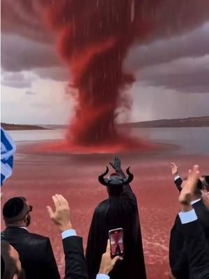 Messiah Vrilya Jarac creates RED water tornado in Israel. 🇮🇱 @Vrilya Jarac